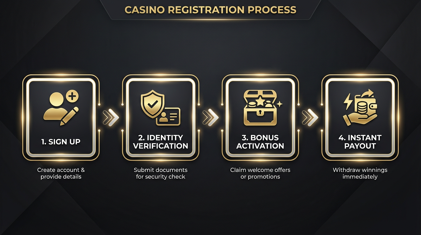 Infografika przedstawiająca proces weryfikacji KYC i bonusy w Betlabel