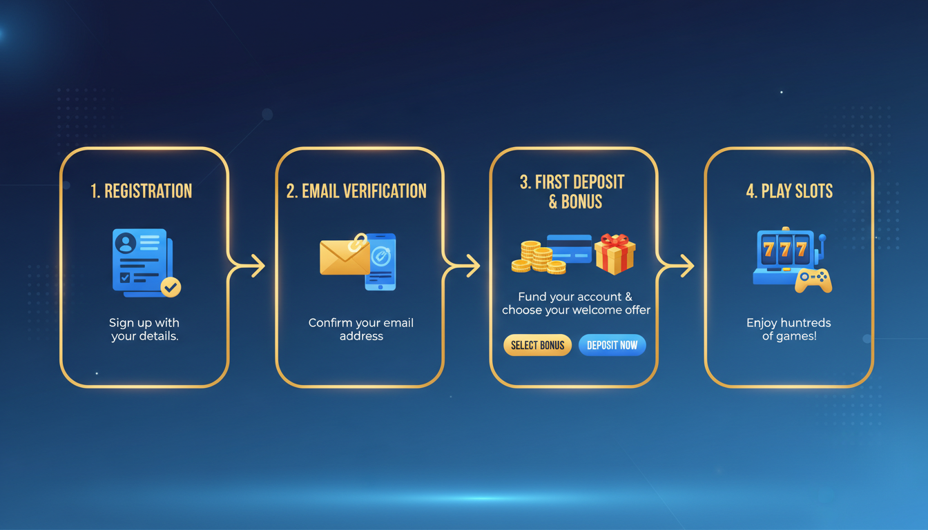 Infografika przedstawiająca proces aktywacji bonusu i etapy logowania
